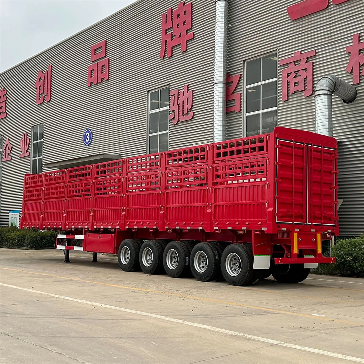 5 Axle 60T Bulk Cargo Transport Fence Semi Trailer Side Wall Semi Trailer